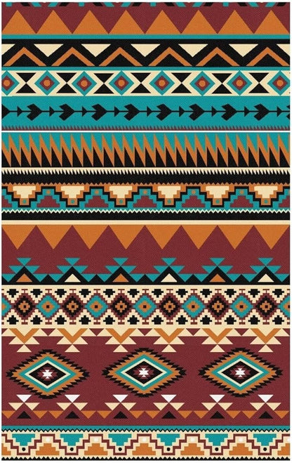 Aztec Retro Headrest Covers for Recliners Washable Couch Headrest Covers Wrinkle Resistant Sofa Headrest Slipcovers Furniture Protector for Home, Office & Theater Seat 3pcs