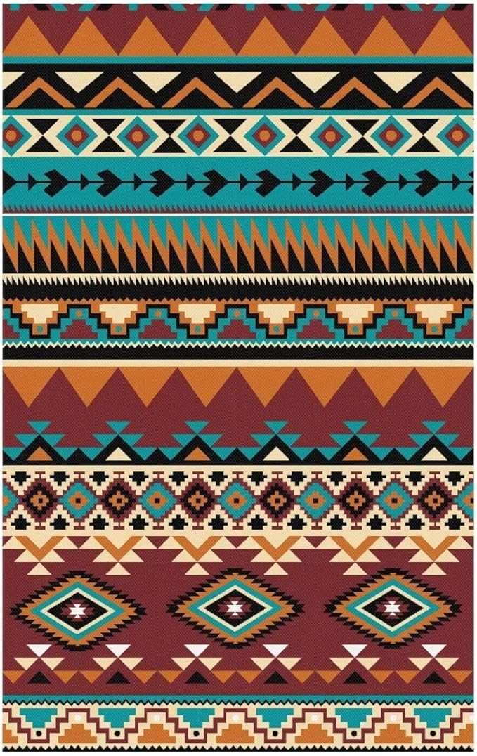 Aztec Retro Headrest Covers for Recliners Washable Couch Headrest Covers Wrinkle Resistant Sofa Headrest Slipcovers Furniture Protector for Home, Office & Theater Seat 2pcs