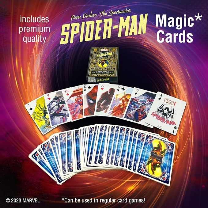 Fantasma Marvel’s Multiverse of Magic Spider-Man Magic Kit for Kids and Adults | Magic Set Packaged Inside an Oversized Comic Book Art Storage Box | Magic Show with Over 100 Magic Tricks