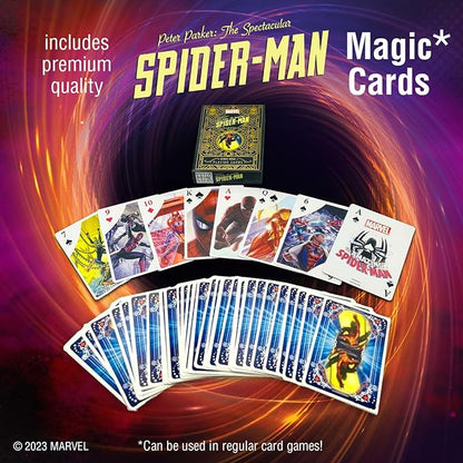 Fantasma Marvel’s Multiverse of Magic Spider-Man Magic Kit for Kids and Adults | Magic Set Packaged Inside an Oversized Comic Book Art Storage Box | Magic Show with Over 100 Magic Tricks