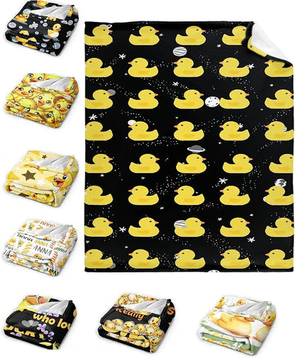 Aparajita Ruddy Duck Adult Duck Blanket Kids Funny Blanket Suitable for Bedroom Living Room Bed Sofa Crib Couch Chair Outdoor All Season Items That Yellow Duck Lovers Will Love 40"x30"for Pets