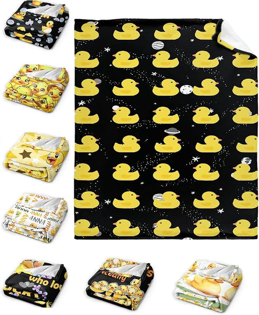 Aparajita Ruddy Duck Adult Duck Blanket Kids Funny Blanket Suitable for Bedroom Living Room Bed Sofa Crib Couch Chair Outdoor All Season Items That Yellow Duck Lovers Will Love 60"x50"for Teens