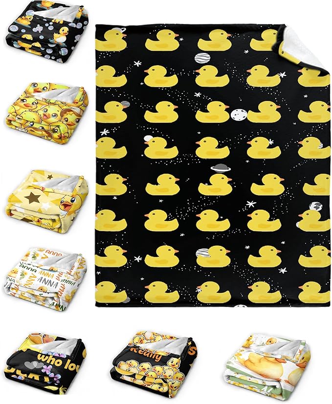 Aparajita Ruddy Duck Adult Duck Blanket Kids Funny Blanket Suitable for Bedroom Living Room Bed Sofa Crib Couch Chair Outdoor All Season Items That Yellow Duck Lovers Will Love 90”×120 ”for Family