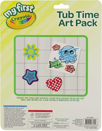 Crayola Taste Beauty My First Tub Time Art Pack, Bath-Time Toys with Red, Green, and Blue Crayons