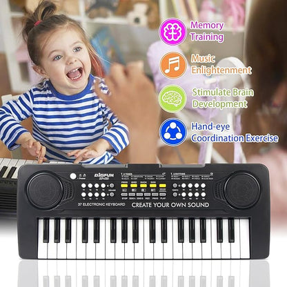 Kids Piano Keyboard, 37 Keys Portable Music Keyboard Electric Piano Toys for Children, Educational Electronic Musical Instrument Toys Gifts for Kids Ages 3 4 5 6 7 8 9