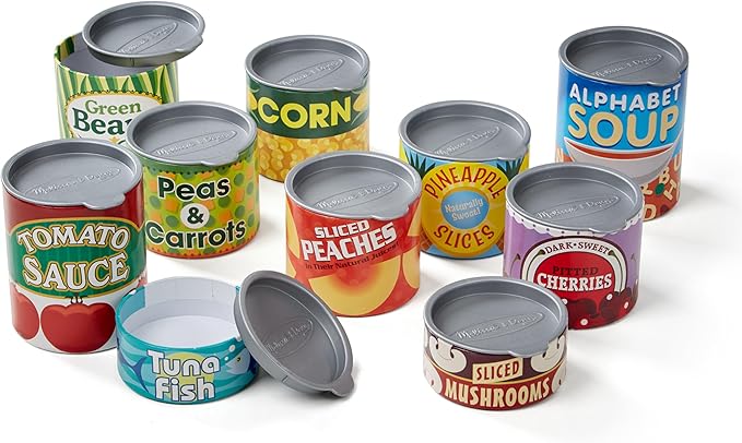 Melissa & Doug Canned Food Play Set Pretend Play Play Food 3+ Gift for Boy or Girl