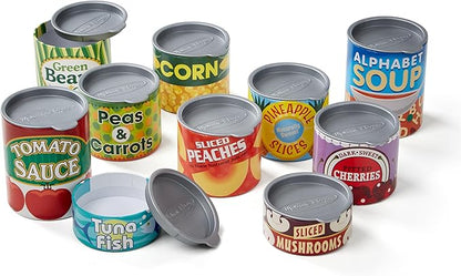 Melissa & Doug Canned Food Play Set Pretend Play Play Food 3+ Gift for Boy or Girl