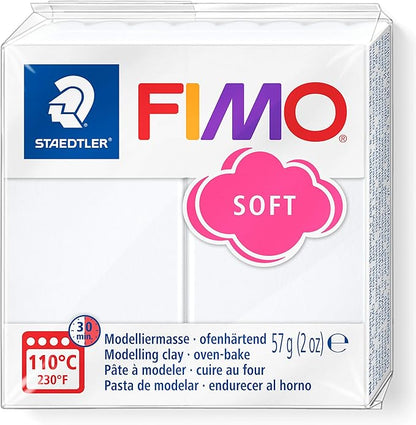 SG Education FIMO 8020 0 Fimo Soft Modelling Clay, 57 g, White