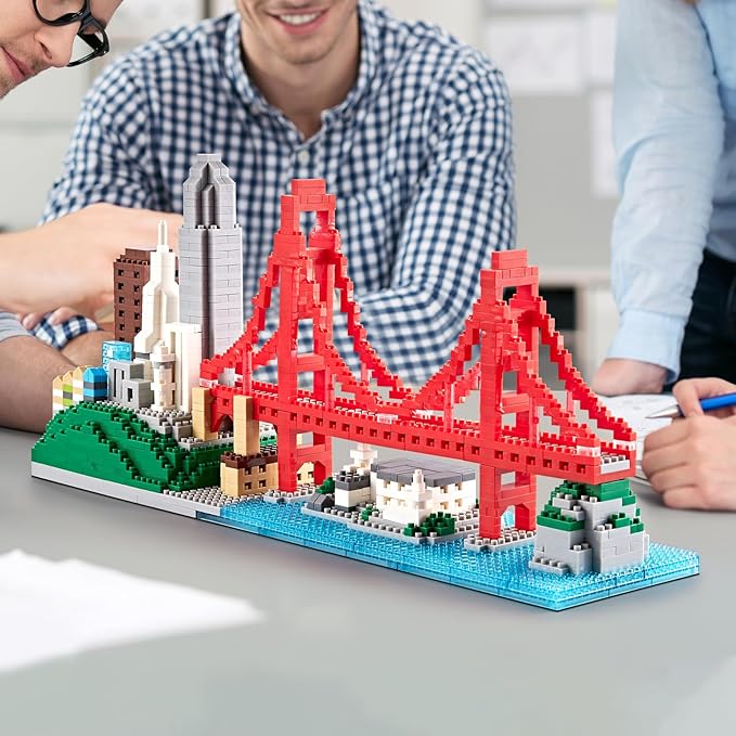 Building Blocks Set, Architecture San Francisco Building Kits Landmarks Skyline Collection Micro Building Bricks 1610 PCS
