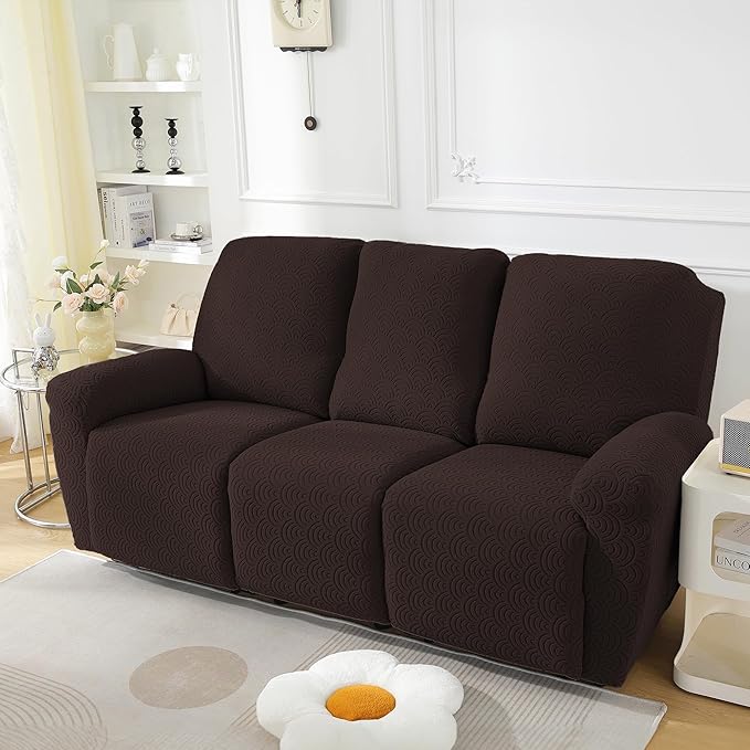NORTHERN BROTHERS Recliner Sofa Covers 3 Seater, Reclining Sofa Cover 3 Seater, Couch Covers for Reclining Sofa, Couch Cover for Recliner Sofa 3 Seat, Recliner Sofa Covers, Dark Brown