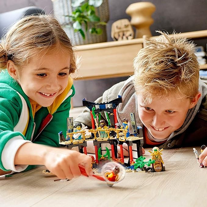 LEGO NINJAGO Legacy Tournament of Elements 71735 Temple Toy Building Set Featuring Ninja Minifigures, New 2021 (283 Pieces)