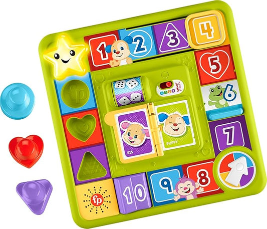 Fisher-Price Baby & Toddler Toy Laugh & Learn Puppy’s Game Activity Board with Smart Stages Learning Content for Infants Ages 9+ Months