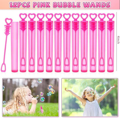 110Pcs Cowgirl Party Favors Hot Pink Princess Birthday Supplies for Girls, Cowgirl Straws Necklace Bubble Wands Silicone Bracelet Western Tattoo Stickers Rodeo Hot Pink Horse Party Favors