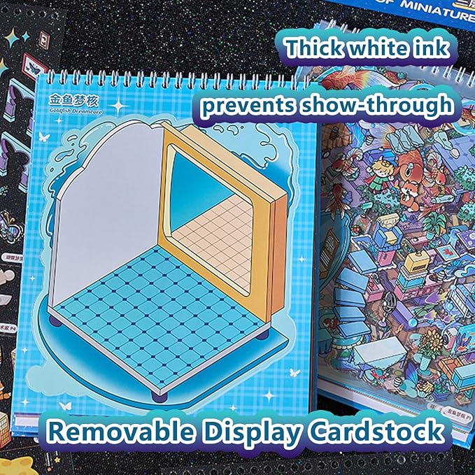 Large Sticker Book Collection, 700+ DIY 3D Sticker Scenes, Premium Reusable Craft Kit for Stress Relief, Mix and Match Creative Sets to Make Stickers for Gifts and Therapy [Royal Blue]