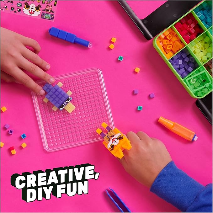 Exclusive Neon Studio with 600 Water Fuse Beads, Decos and Accessories, Makes 3D Creations with No Heat, Arts and Crafts Kids Toys