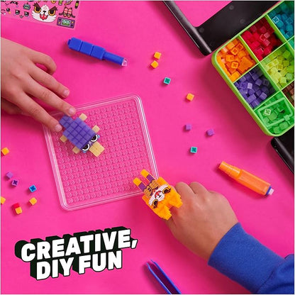 Exclusive Neon Studio with 600 Water Fuse Beads, Decos and Accessories, Makes 3D Creations with No Heat, Arts and Crafts Kids Toys
