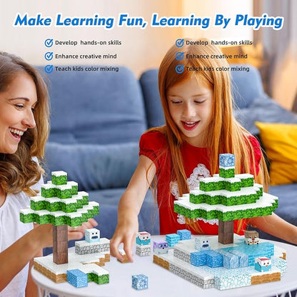 Magnetic Blocks Set 100PCS Frozen Toys Gift for Girls Boys Age 4-6 5-7 8-13 STEM Fidget Building Sensory Kids Game