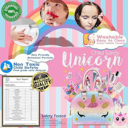 Kids Makeup Kit for Girl - Washable Non-Toxic Kid Make Up Toys, Makeup Set for Toddlers, Children Princess Little Girls Play Makeup, Christmas Birthday Gifts for 4 5 6 7 8 9 10 Year Old Girls