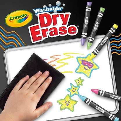 Crayola Washable Dry Erase Crayon, Assorted Bright Colors, Set of 8