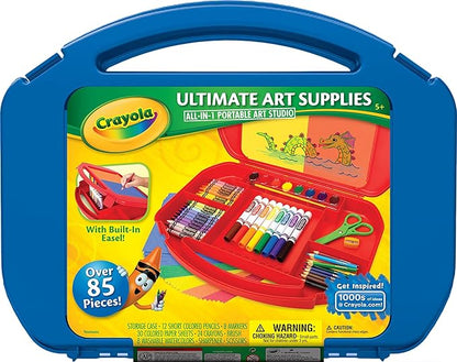 Crayola Ultimate Art Case With Easel, Kids Art Set, 85 Pieces, Gift For Kids Ages 4, 5, 6, 7 [Amazon Exclusive]