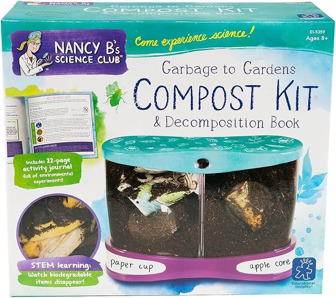 Educational Insights Nancy B's Science Club Garbage to Gardens Compost Kit & Decomposition Book