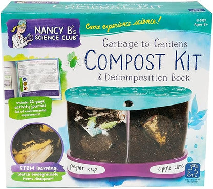 Educational Insights Nancy B's Science Club Garbage to Gardens Compost Kit & Decomposition Book