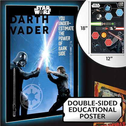 STAR WARS Construct Your Own Lightsabers, Build 2 Lightsabers for Kids, OBI Wan Kenobi Lightsaber & Darth Vader Lightsaber, 6 Year Old Boy Gifts, Toys