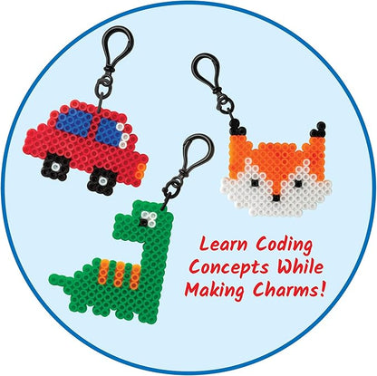 hand2mind Coding Charms, Coding for Kids 8-12, Fuse Bead Iron Craft Kit, Make Your Own Keychain, Coding Kits for Students, Computer Programming for Kids, STEM Activities, Educational Science Kits