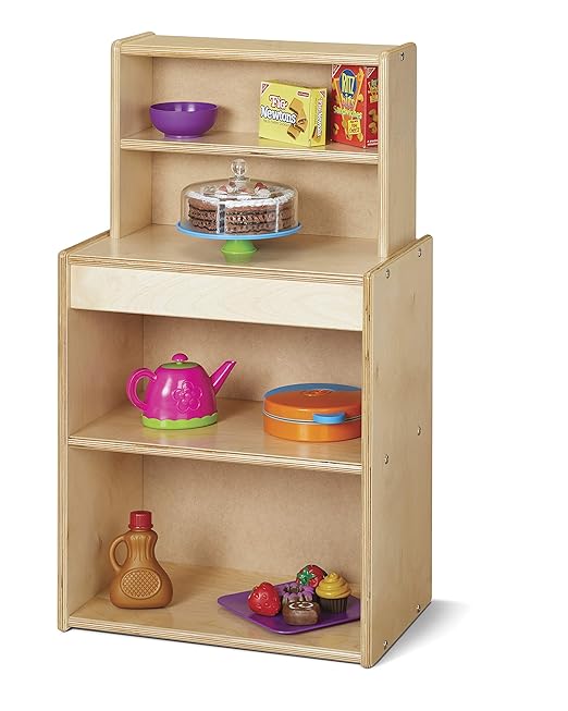 Jonti-Craft Young Time 7081YT Play Kitchen Cupboard - Kids Wooden Toy Cupboard