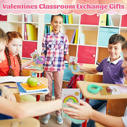 Valentines Day Gifts for Kids - 36Pcs Dinosaur Unicorn Treats Valentines Day Cards for Kids School,Dino Sensory Fidget Toys for Boys Girls Students Classroom Exchange Party Favors Goodies Prize Stuff