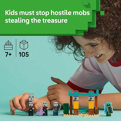 LEGO Minecraft The Illager Desert Patrol Toy Figures and Playset - Building Minecraft Toy for Kids, Boys and Girls, Ages 7+ - with 4 Figures for Pretend Play - Gift Idea for Birthdays - 21267