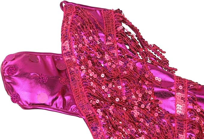 1920's Sequins Flapper Dress Children's Day Gift Party Halloween Costumes for Girls Accessories Set