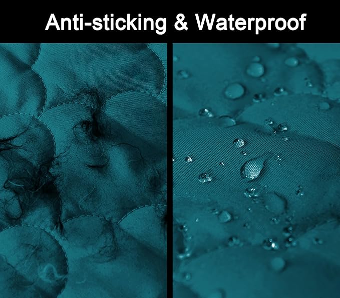 CHHKON Waterproof Nonslip Recliner Cover Stay in Place Dog Couch Chair Cover Furniture Protector Ideal Sofa Slipcovers for Pets and Kids (Peacock Blue, 30'')