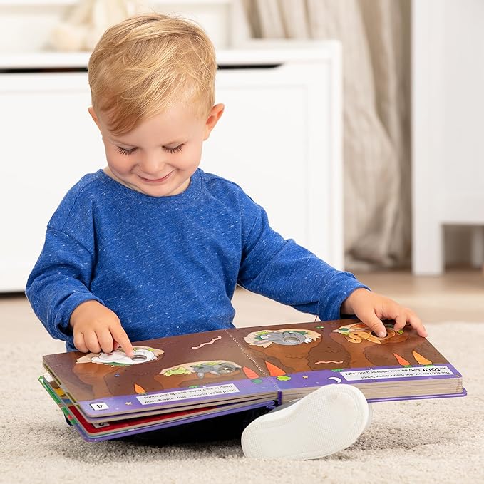 Melissa & Doug Children's Book - Poke-a-Dot: Goodnight, Animals (Board Book with Buttons to Pop) - FSC Certified