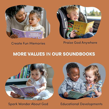 Praise The Lord Christian Sound Books for Kids - 6 Bible Songs for Toddlers – Christian Easter Gifts for Kids, Baby Books & Toys for Kids - Easter Basket Essentials, Baptism, Christening Baby Gifts