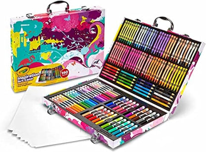 Crayola Inspiration Art Case Coloring Set - Tie-Dye (140ct), Art Set For Kids, Kids Art Supplies, Easter Basket Stuffer, Gift for Girls & Boys, Ages 5+ [Amazon Exclusive]
