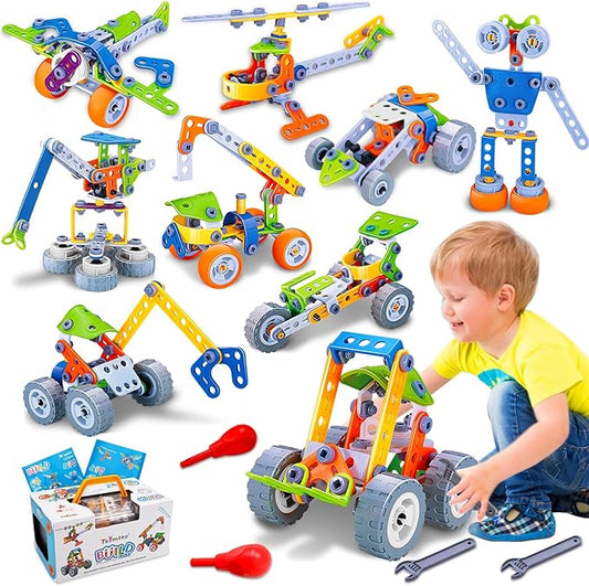 10 in 1 STEM Toys for 4 5 6 7 8+ Year Old Boy Girl Birthday Gifts Building Toys for Kids Ages 4-8 5-7 6-8 Educational Learning Stem Activities for Boys 3-5 4-6 8-10 Creative Games Easter Idea Gift