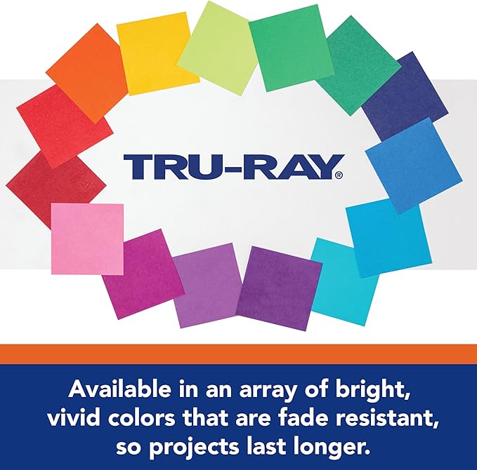 Tru-Ray® Construction Paper, 50% Recycled, 9" x 12", Purple, Pack Of 50