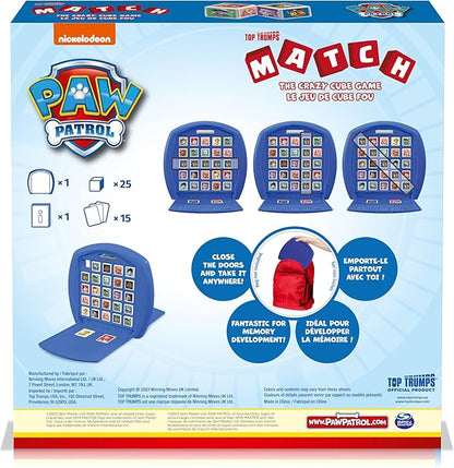 Top Trumps Match Game Paw Patrol - Family Board Games for Kids and Adults - Matching Game and Memory Game - Fun Two Player Kids Games - Memories and Learning, Board Games for Kids 4 and up