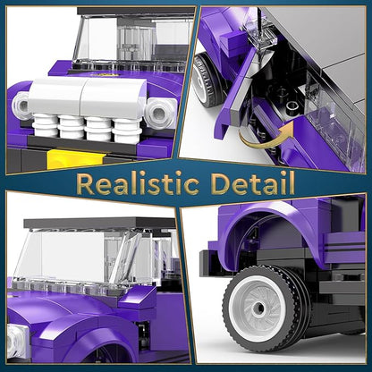 Educiro 6 In1 Speed Champions Car Building Set,Race Car Toy Model Gift for Kids, Girls, and Boys Ages 7-9 (494pcs)