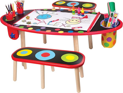 ALEX Toys Super Art Table with Paper Roll Kids Art Supplies