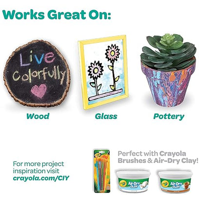 Crayola Acrylic Paint - Assorted Colors (6ct), Kids Paint, Arts & Crafts Supplies for Kids, Great For Art Projects & DIY Crafts