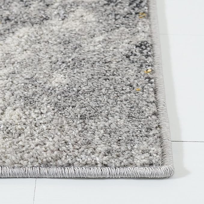 SAFAVIEH Adirondack Collection X-Large Area Rug - 11' x 15', Grey & Yellow, Modern Abstract Design, Non-Shedding & Easy Care, Ideal for High Traffic Areas in Living Room, Bedroom (ADR134H)