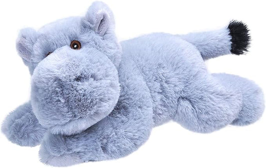 Wild Republic EcoKins Mini Hippo Stuffed Animal 8 inch, Eco Friendly Gifts for Kids, Plush Toy, Handcrafted Using 7 Recycled Plastic Water Bottles (24803)