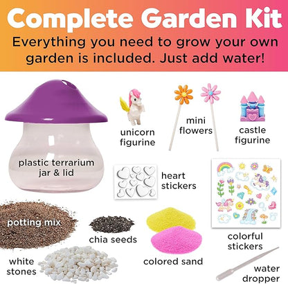 Creativity for Kids Plant and Grow Unicorn Forest: Terrarium Kit for Kids, Unicorn Toys and STEM Kits for Kids, Arts and Crafts for Girls Ages 6-8+