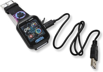 Accutime Kids Marvel Black Panther Black Educational ,Touchscreen Smart Watch Toy for Boys, Girls, Toddlers - Selfie Cam, Learning Games, Alarm, Calculator, Pedometer (Model: AVG4608AZ)