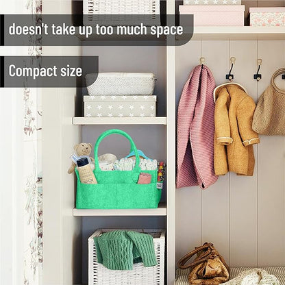 Mr. Pen- Baby Diaper Caddy Organizer, Green, Nursery Storage Bin and Car Organizer for Diapers and Baby Wipes