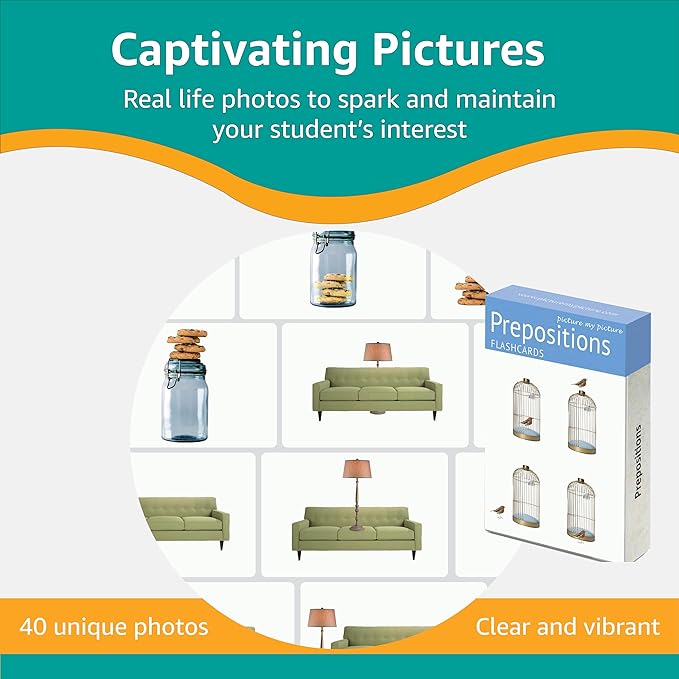 Preposition Flash Cards | 40 Language Builder Picture Cards | Picture Cards for Speech Therapy | SLP Materials for Adults and Children | ESL Flashcards | Aphasia Cards