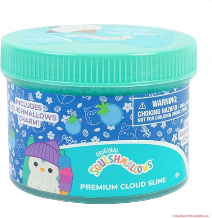 Original Squishmallows Winston Premium Cloud Slime - Limited Release, Blue Raspberry Scent, 8 oz. Jar