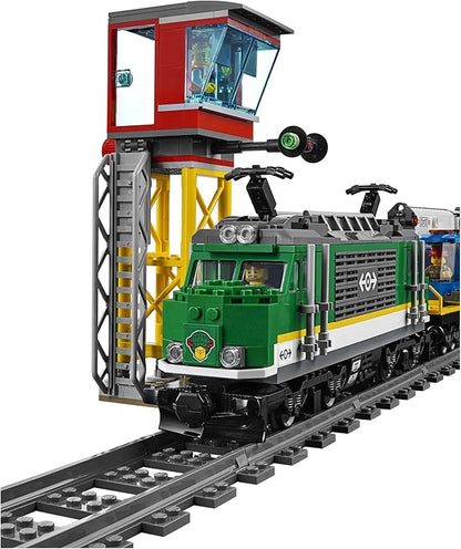 LEGO City Cargo Train 60198 Exclusive Remote Control Train Building Set with Tracks for Kids, Top Present for Boys and Girls (1226 Pieces)